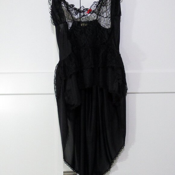 Vintage Stroke of Midnight Lacy Nightgown - M - Picture 2 of 7